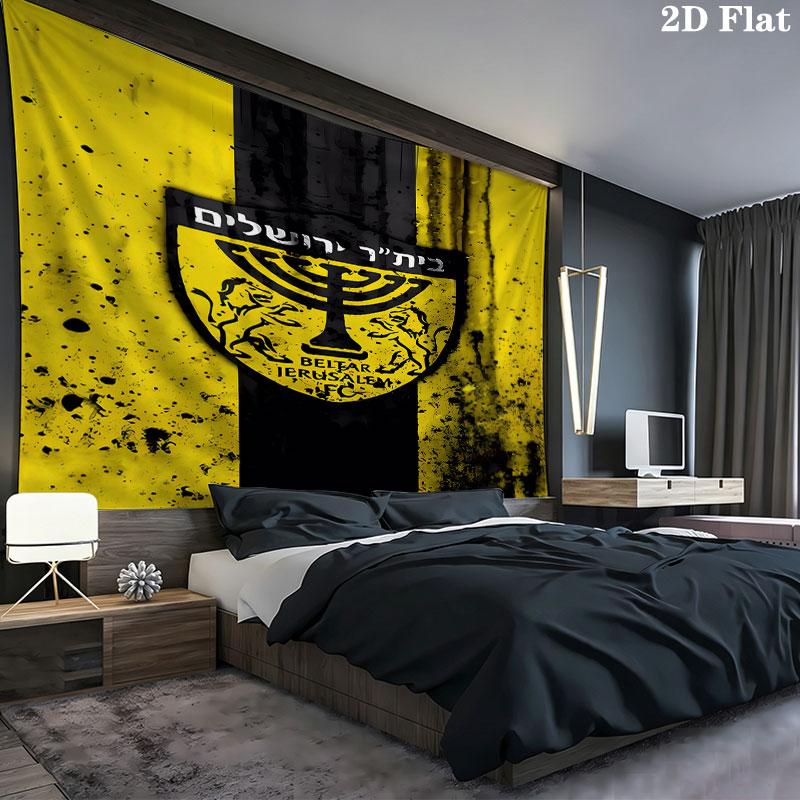 Beitar Jerusalem Wall Tapestry Aesthetic Wall Hanging Printed Fabric Blanket Decorative Tapestries for Bedroom Living Room Home Decor