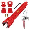 Faucet Wrench Plumbing Installer Repair Tool Hex Pipe Wrench for Bathroom Toilet Kitchen Basin Bathtub Garden Hose Maintenance