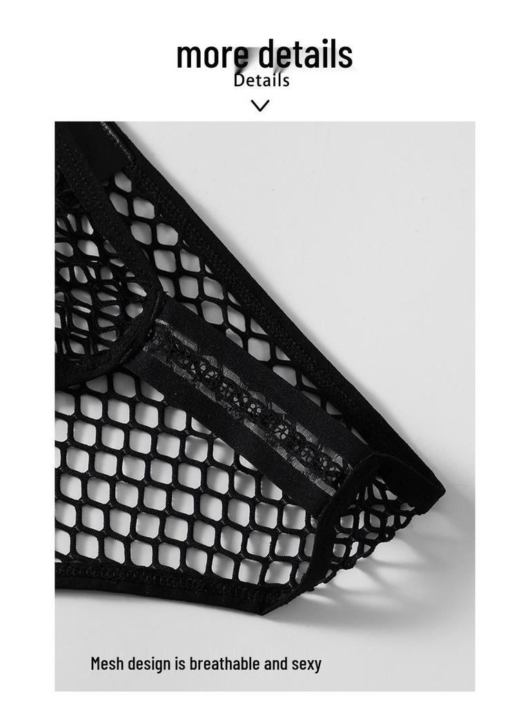 Мужские большие сетчатые трусы-слипы - Быстросохнущие, Удобные, Европейско-американский стиль