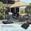 Weight plates for parasol bases, Fillable, Weatherproof, 104cm x 104cm x 7.5H cm, Black