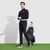 FILA T Shirts Men's Pitch Black Stand Collar Moderate Straight Fit A11M335206FBK