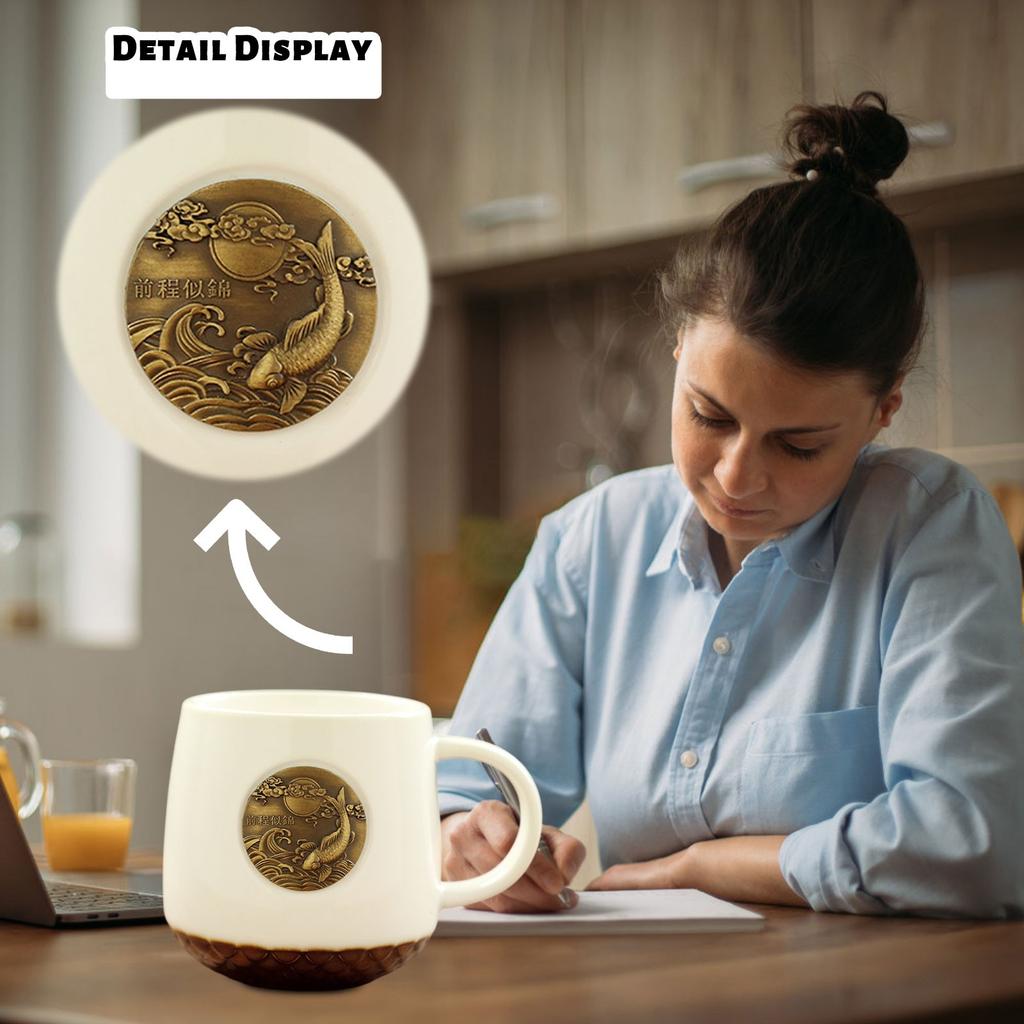 Керамические кружки и кофейные чашки в форме рыбьей чешуи