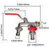 Zinc Zinc Zinc Alloy Double Head Water Faucet 1 Inlet 2 Outlet Dual Outlet Faucet  Washing Machine