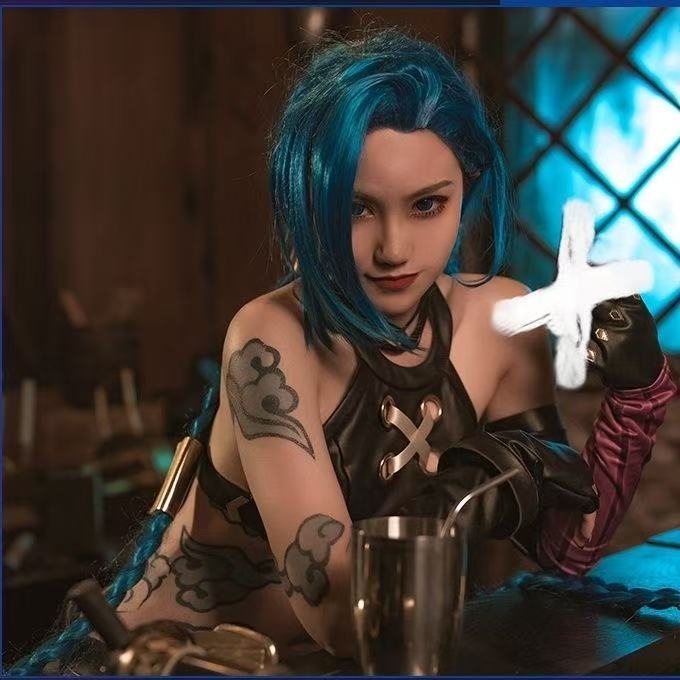 Костюм для косплея на Хэллоуин LOL Coswear League Of Legends Битва двух городов Джинкс Костюм для косплея Игра Аниме Игра Кос