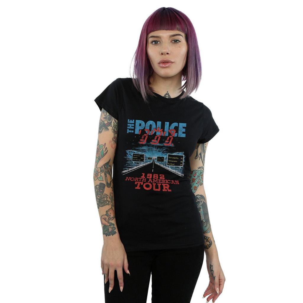 The Police Womens/Ladies North American Tour V2 Cotton T-Shirt