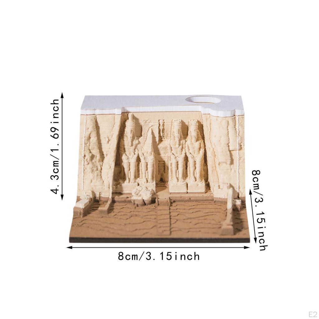 3D календарь блокнот для заметок Art Craft с держателем для ручки Креативная бумажная скульптура Художественное произведение искусства Настольный