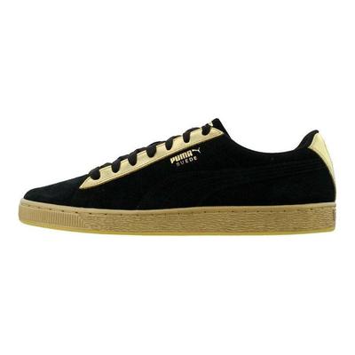 Suede Classic Metallic Повседневные низкие кроссовки Мужские кроссовки Черный Золотой 367397-01