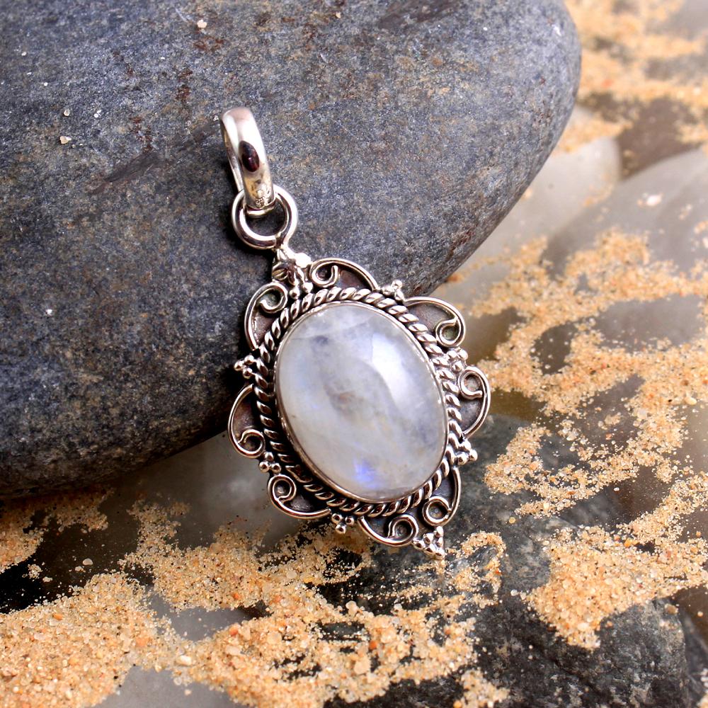 Подвеска Рейки, Подвеска из лабрадорита, розового кварца и лунного камня, Ювелирное изделие ручной работы из стерлингового серебра 925 пробы, Подвеска для исцеления кристаллами, Серебряное ювелирное изделие