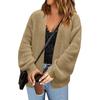 Women's Loose Casual Long Sleeved Knitted Cardigan Sweater Long Sleeved Jacket Fashionable Jacket