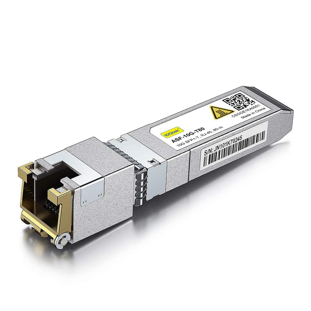 10Gtek 10GBase-T SFP+ Модуль, 10G-T Низкотемпературный Тип Оптический Модуль, 10G Медь, RJ-45 SFP+ CAT.6a, 80м, Оптический Трансивер, Cisco SFP-10G-T-S, Meraki,