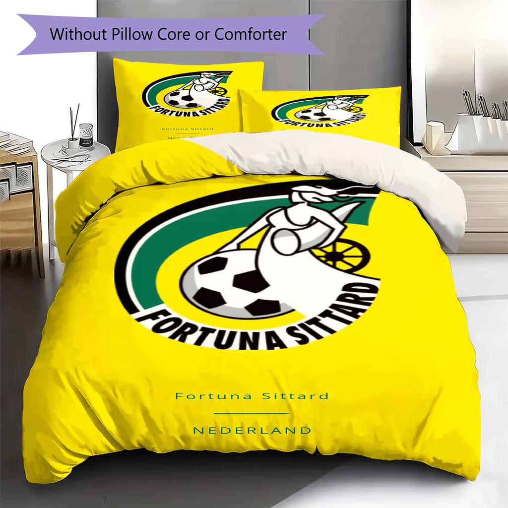 Fortuna Sittard Pattern Bedding Set Quilt Cover Pillowcase Home Decor Gift (1 * duvet cover + 2 * pillowcase, without core)