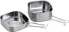 Kakusee Portable Camping Square Pot Frying Pan Set with Folding for Direct Flame Use with GOGO Camp Meal & 2-Piece Handle, Only, Pouch, GO-11