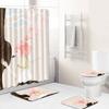 Healing Tree Hole Bathroom Shower Curtain Floor Mat Toilet Cover Foot Mat Four-Piece Set