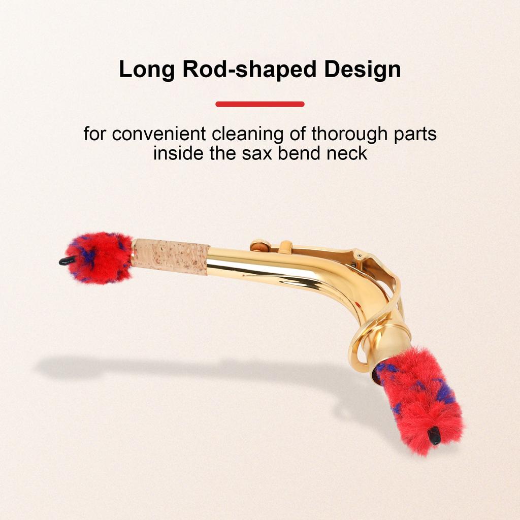 11-дюймовый саксофон изогнутая шейка чистящий стержень саксофон чистящее средство чистящая щетка щетка для пыли для обслуживания внутренней трубки инструмент