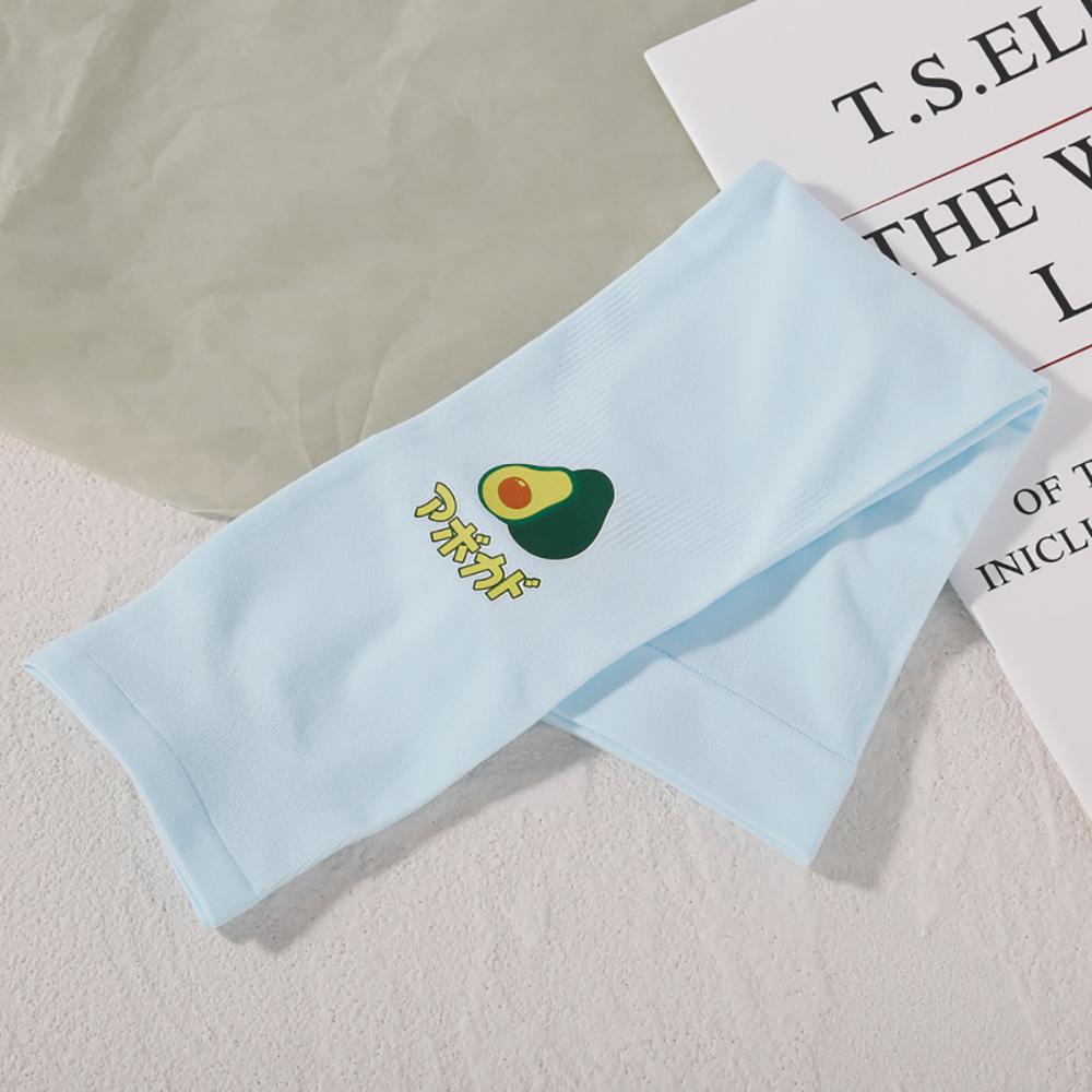 Golf Fruit Avocado Women Strawberry Ice Silk sleeve Cooling Sleeves Sun UV Protection Arm Sleeves