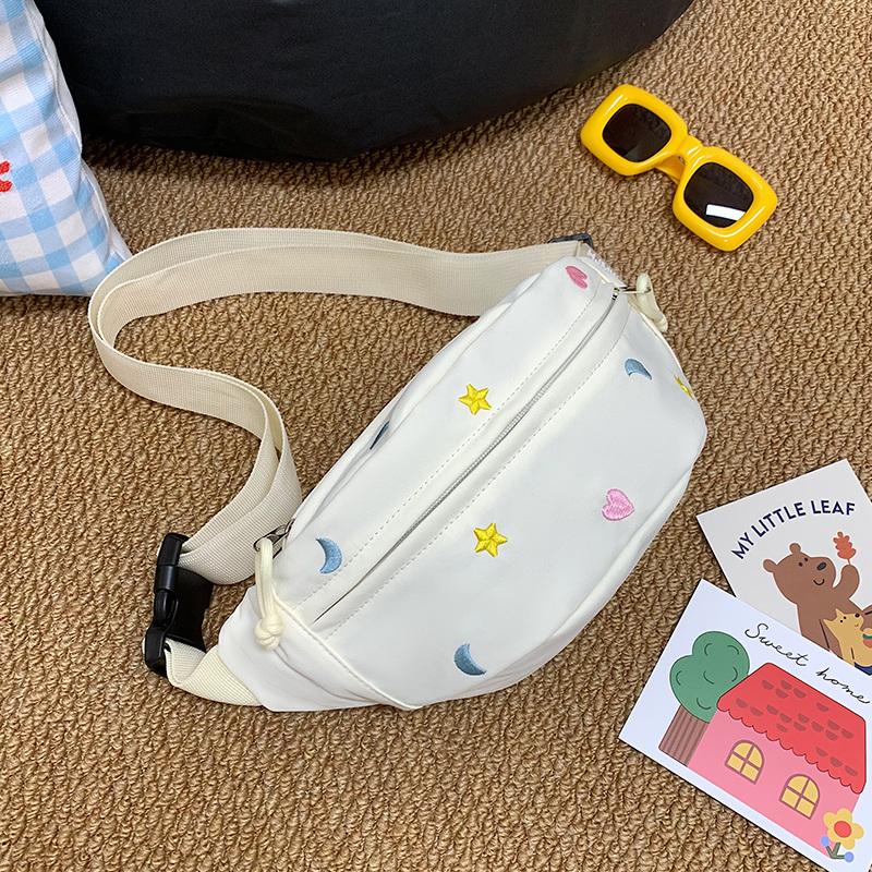 Нагрудная сумка женская вышитая поясная сумка легкая сумка через плечо спортивная студенческая сумка через плечо