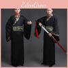 Hanfu Male Costume Traditional Dress With Linen Fabric For Cosplay And Photography