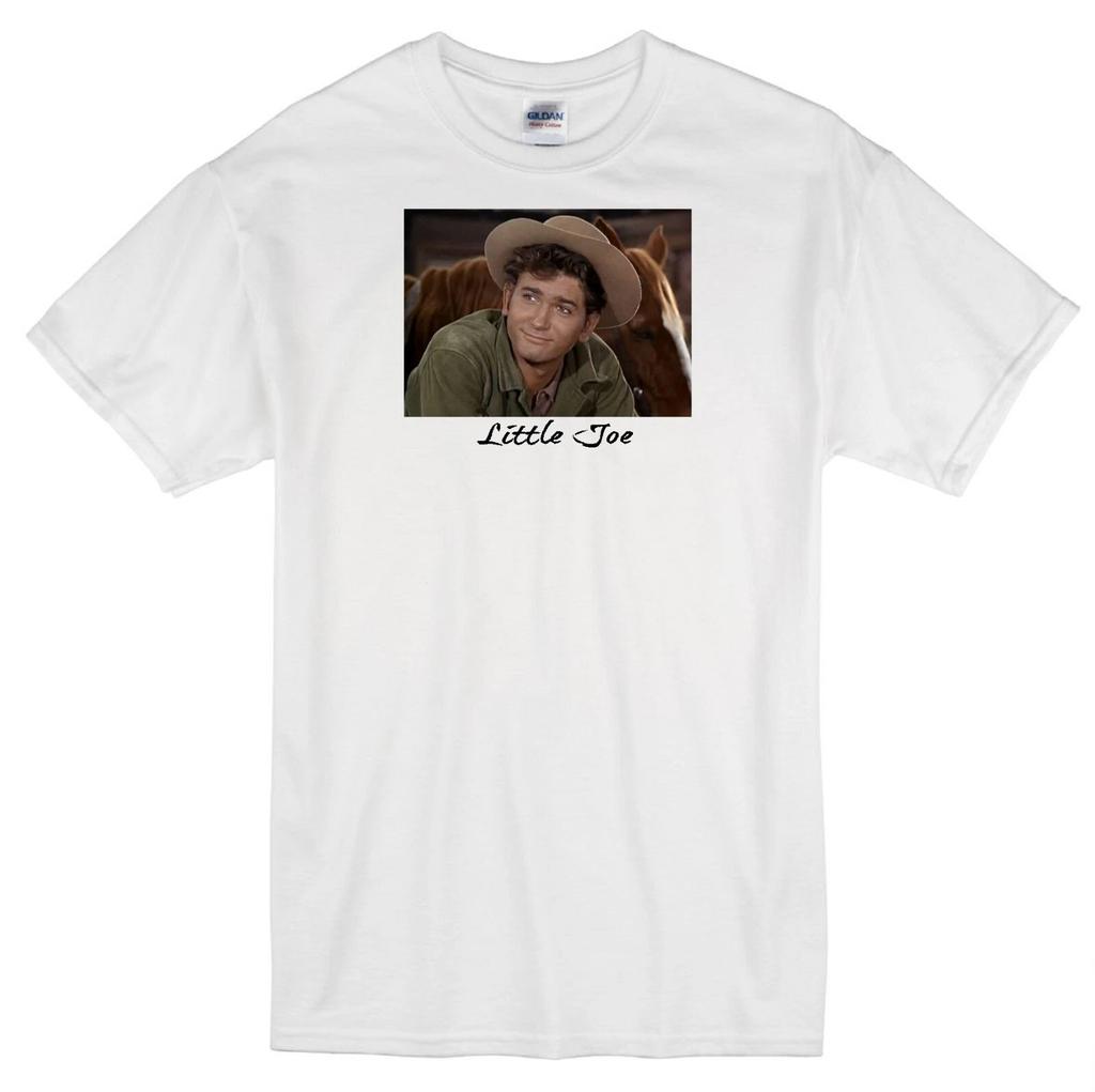 LITTLE JOE CARTWRIGHT MICHAEL LANDON BONANZA TV WESTERN PONDEROSA WHITE T-shirt