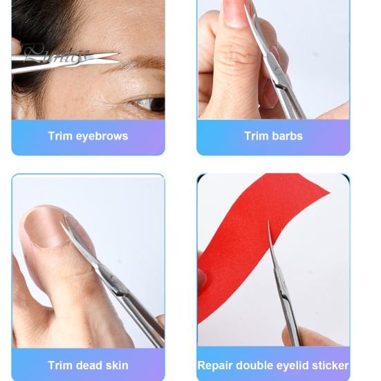 Профессиональные ножницы для кутикулы, эргономичные ножницы из нержавеющей стали, ультратонкие изогнутые лезвия, кусачки для кутикулы, инструмент для маникюра и педикюра