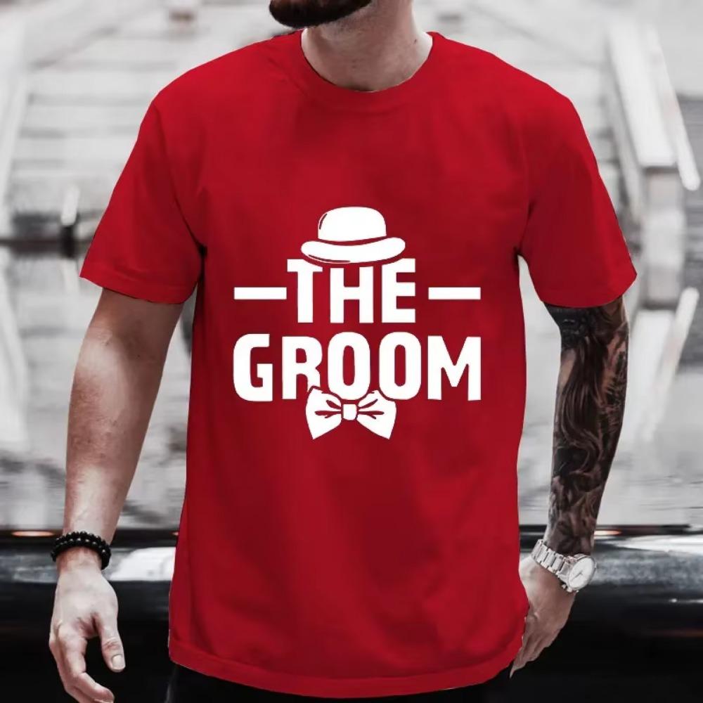 Топы Groom's Crew Y2k Single Прощальная мальчишник Уличная одежда Команда жениха Футболка Шафера Друзья Свадебные футболки
