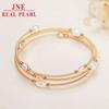 Simple Exquisite Zhuji Freshwater Pearl Drop-Shaped Bracelet Handmade Copper-Plated Gold Winding Bracelet Factory