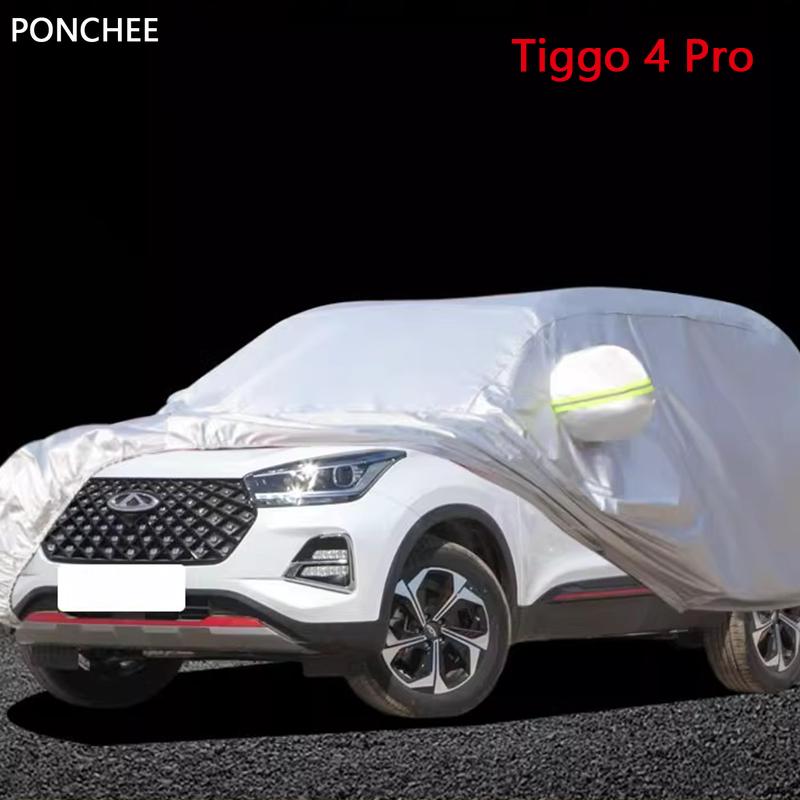 Автомобильная одежда Автомобильный чехол для Chery Tiggo 4 Pro 2020 2023 Защита от солнца, дождя, града Теплоизоляционная ткань Чехол-пальто Автоаксессуары
