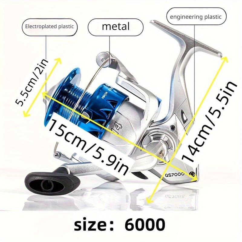 Спиннинговая катушка с высоким передаточным числом и плавной системой подшипников, подходит для морской и пресноводной ловли, байткастинговые катушки с высоким усилием разгрузки