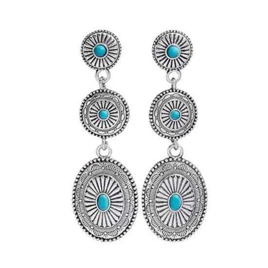 1 Pair Bohemia Style Drop Earrings Tassel Design Lightweight Stud Earrings Urban Charm Earrings Jewelry Gift