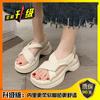 Muffin Platform Sandals Women's Summer 2025 New Small Beach Shoes High-end French with Skirt Roman Shoes