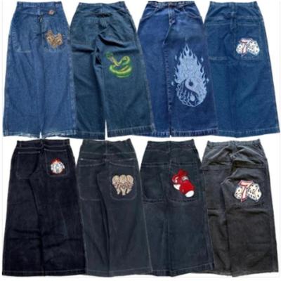 Джинсы ZYLLO Y2K Готика с принтом Графические Мешковатые Джинсы Мода Хип-хоп Уличная одежда Харадзюку Повседневные Широкие Джинсы