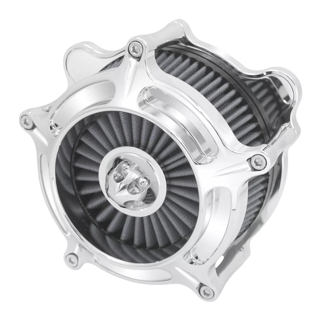 Motorcycles Turbine Air Cleaner Intake Filter Chrome For Harley Sportster XL Touring Softail Dyna EVO & Twin Cam Fatboy FXDLS