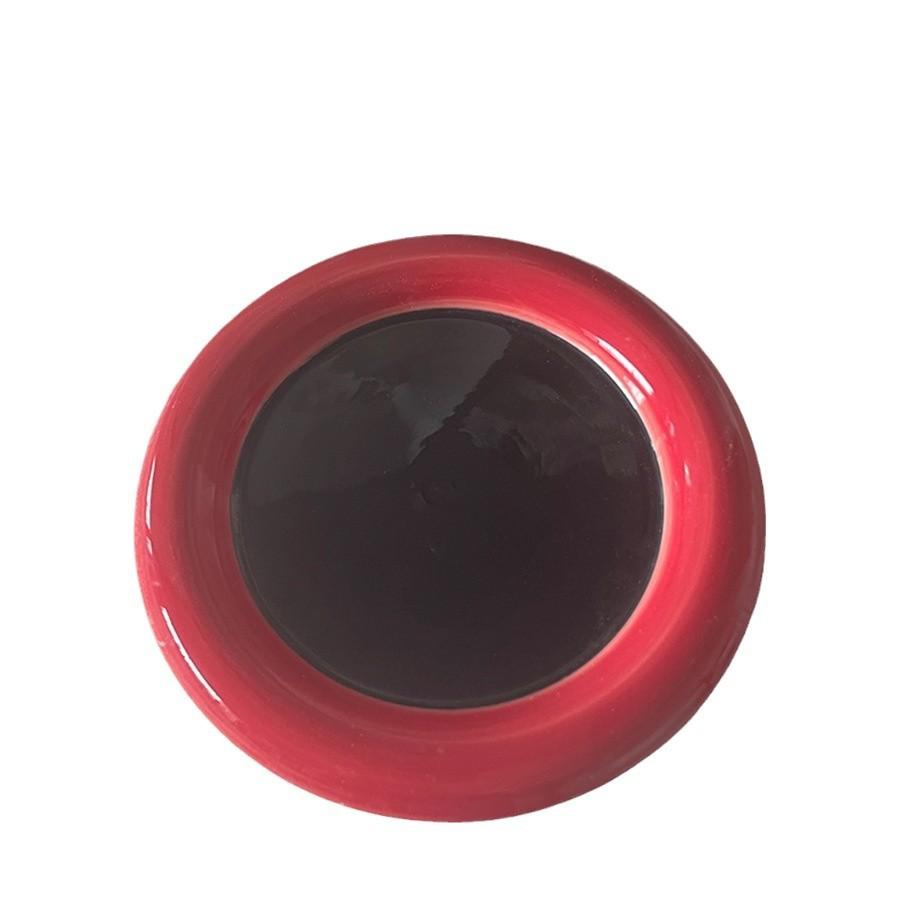 1 шт. 8-дюймовая 6-дюймовая керамическая тарелка, расписанная вручную, бытовая тарелка для десертов, тарелка для торта, простая красно-черная тарелка Dudu.