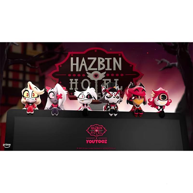 2 шт. Оригинальная фигурка-игрушка Аластора из Hazbin Hotel, ПВХ модель, Коллекция Аластор и Ниффи, Чарли и Вагги, Кукла, Для подарка