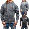 Trendy Men Long Sleeve Hooded Sweatshirt Zipper Autumn Coat Mens Cotton Sport Hoodies Outwear