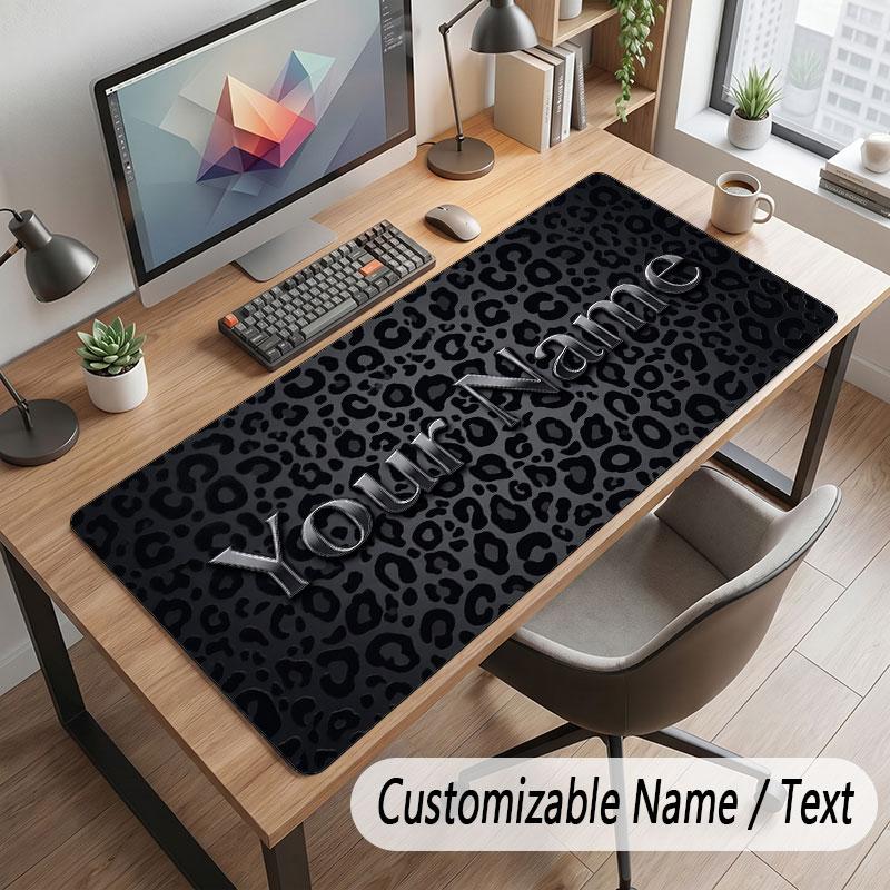 Decorative Artwork Theme Customized Mouse Pad Personalized Print Name Text Desk Mat For Home Office Table Decor