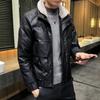 Зимняя хлопковая куртка, мужская корейская версия, модная и красивая, утепленная кожаная хлопковая куртка, молодежный пуховик, мужская куртка