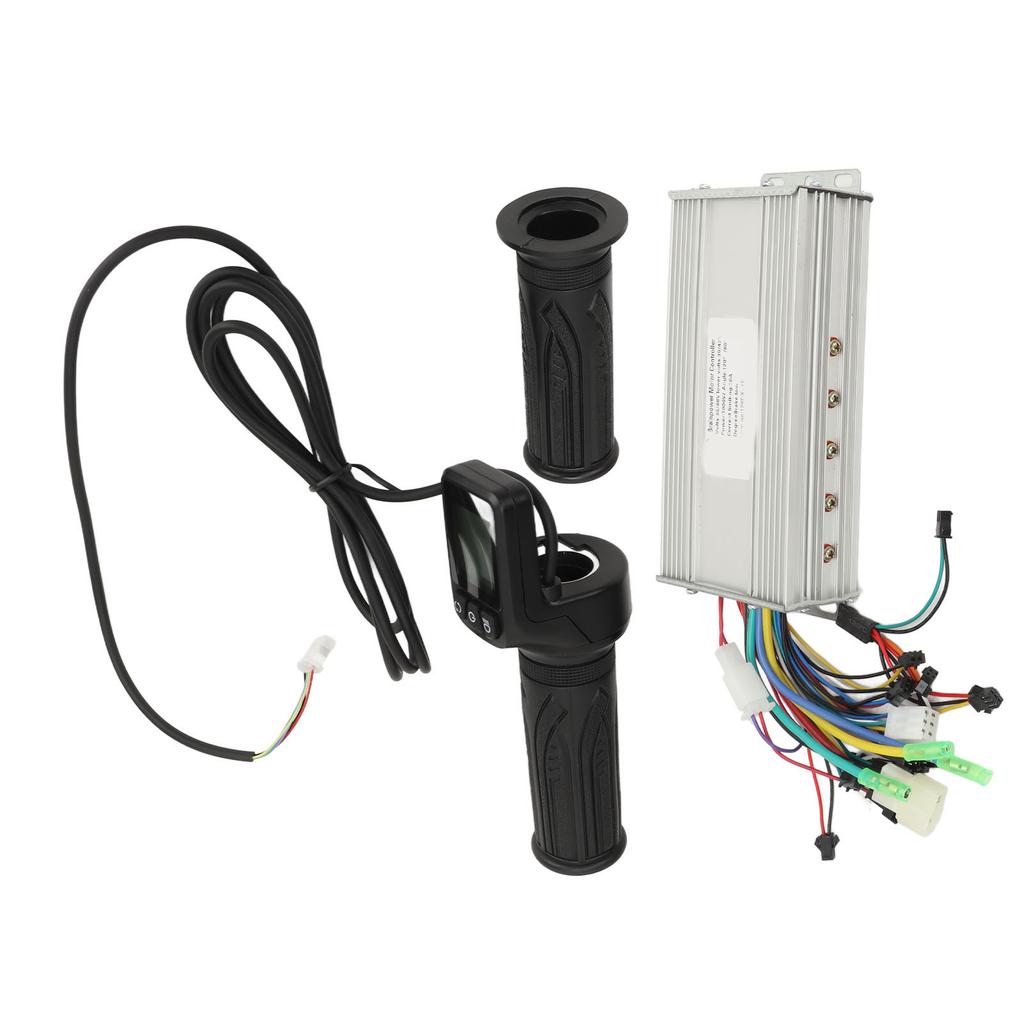 36V 48V 1000W 38A Electric Bike Motor Brushless Controller with 128DX Thumb Throttle Grip LCD Display