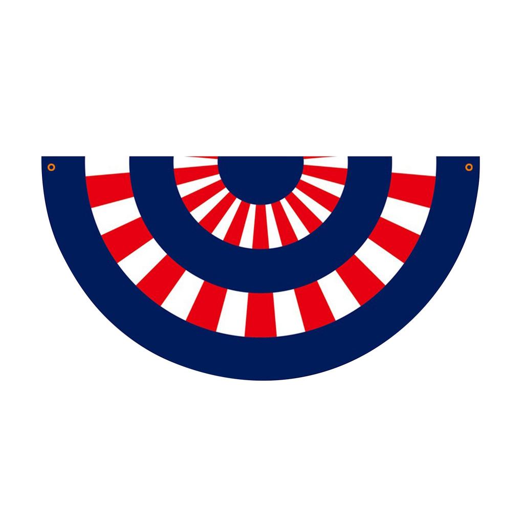 Полукруглый флаг ко Дню независимости США, веерообразный флаг ко Дню независимости США, звездно-полосатый флаг, двусторонняя печать, двусторонний флаг.