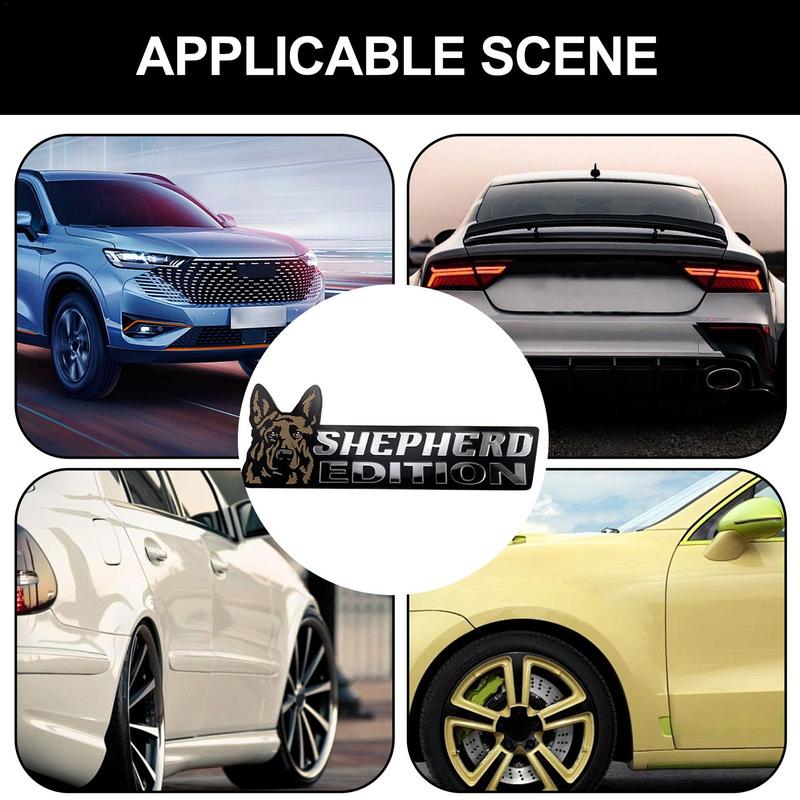 Значок для автомобиля с изображением собаки, 3D-значок для собак, акриловый значок, наклейка для автомобиля, наклейки на бампер, забавный автомобильный значок для экстерьера автомобиля