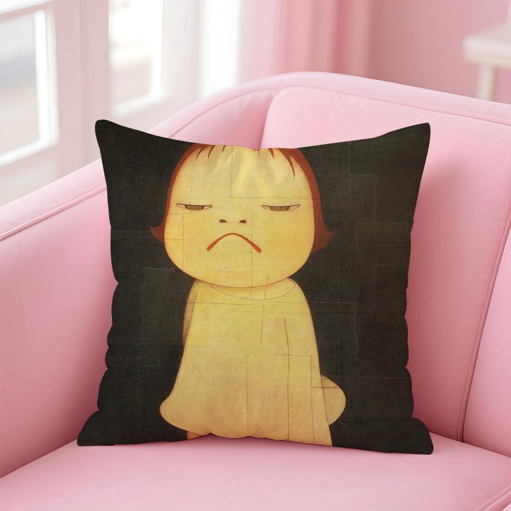 artist cute YYoshitomo NNara Cushion Cover Pillow Case Soft Friendly Fabric Concealed Zipper