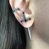 1 Pair Gothic Sword Lady Earrings Vintage Crystal Dagger Earrings