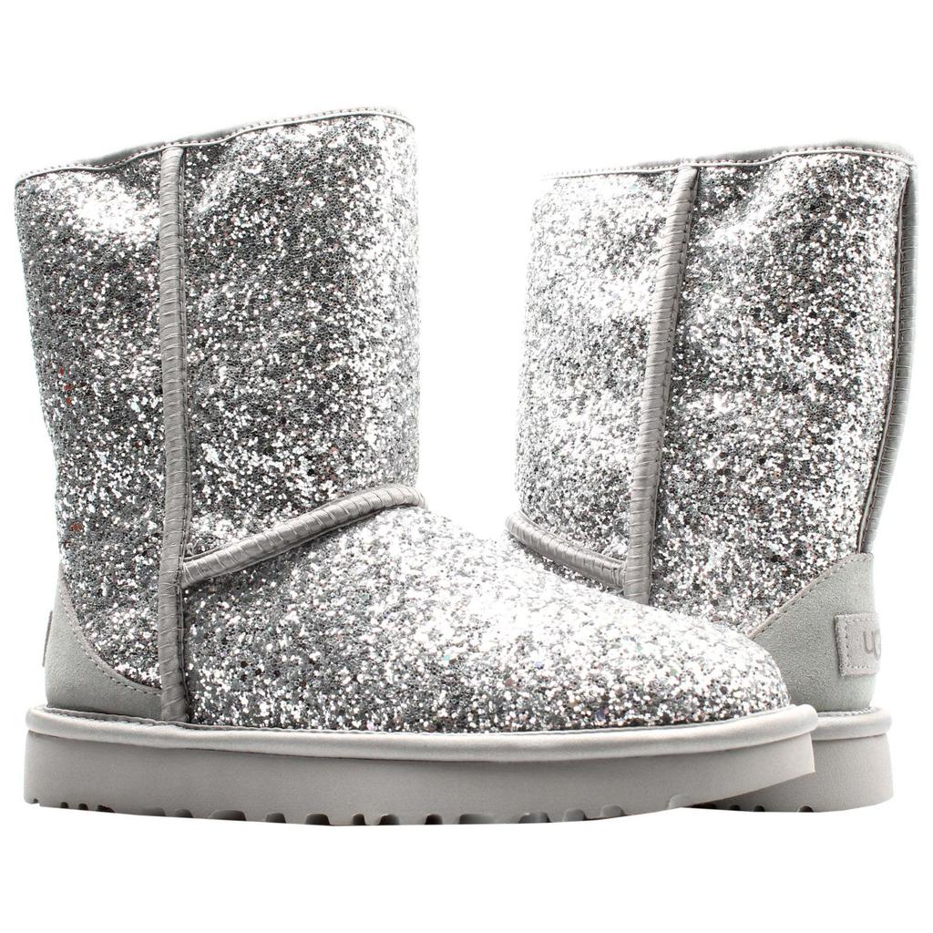 UGG Australia Short Snow Boots Unisex Silver 1105390-SLVR