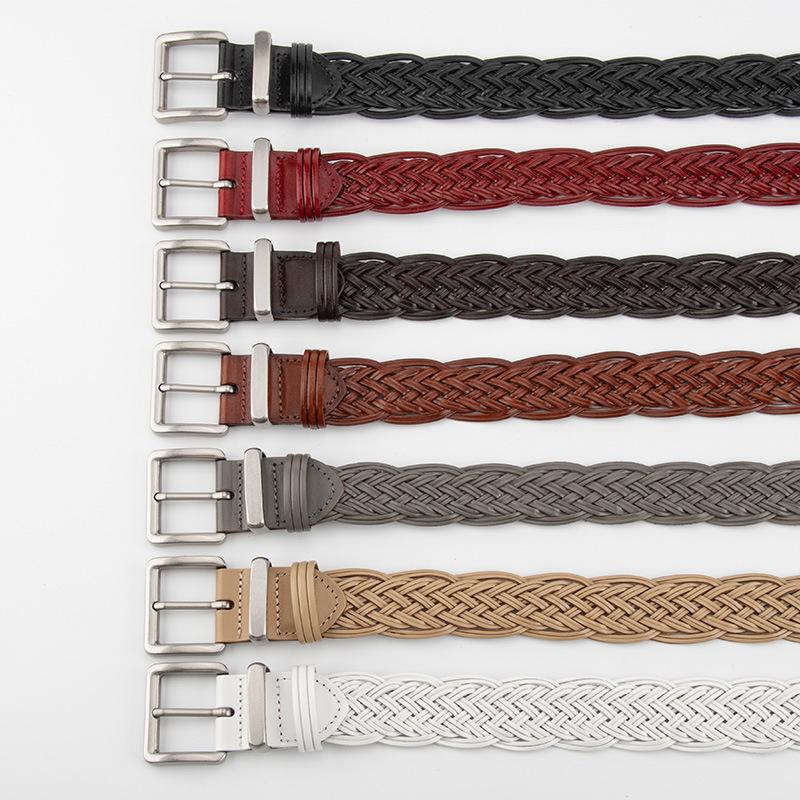 Women's Hand-woven Without Punching Ladies' Decorative Belt European and American Fashion Classic Versatile Dress for Women's Waist Belt