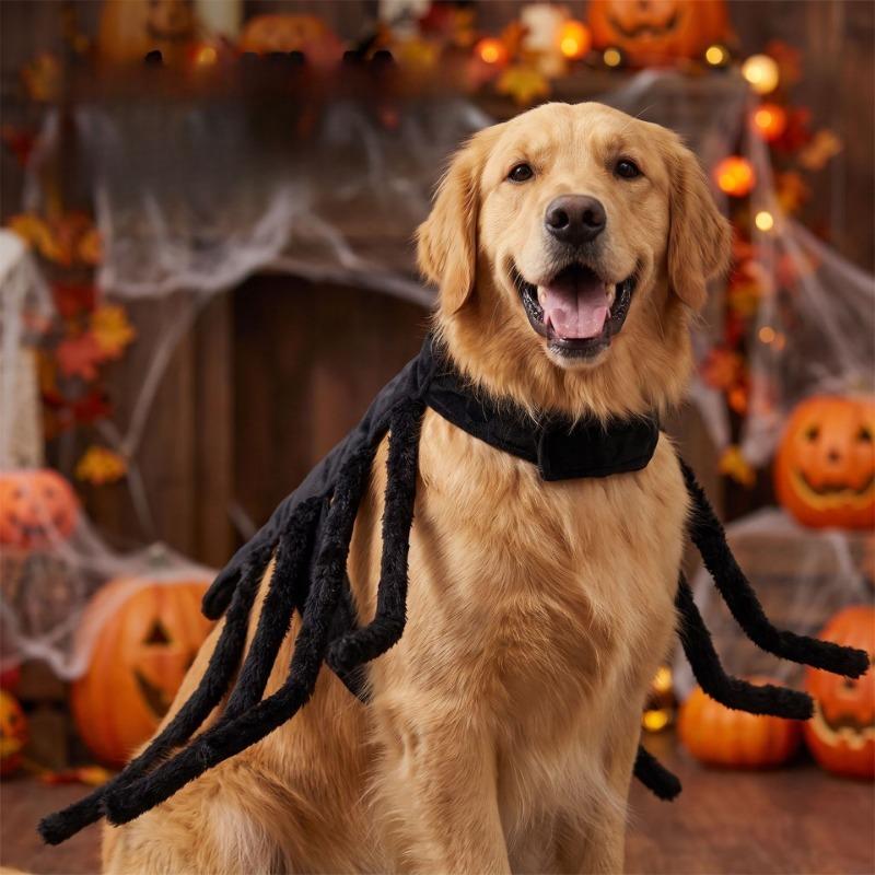 1PCS Halloween Dog Cat Cosplay Costume Fabric Halloween Dog Cat Cosplay Costume Spider‑Shaped Pet Outfit Party Festival Pet