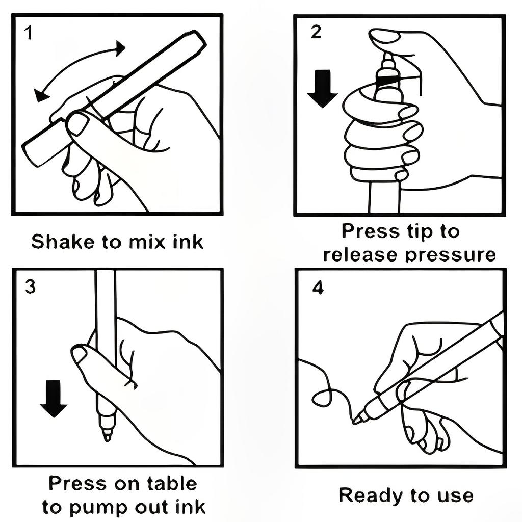 6-Piece Set of Colorful Night-Glow Highlighter Pens, Illuminate Your Dark Creations!