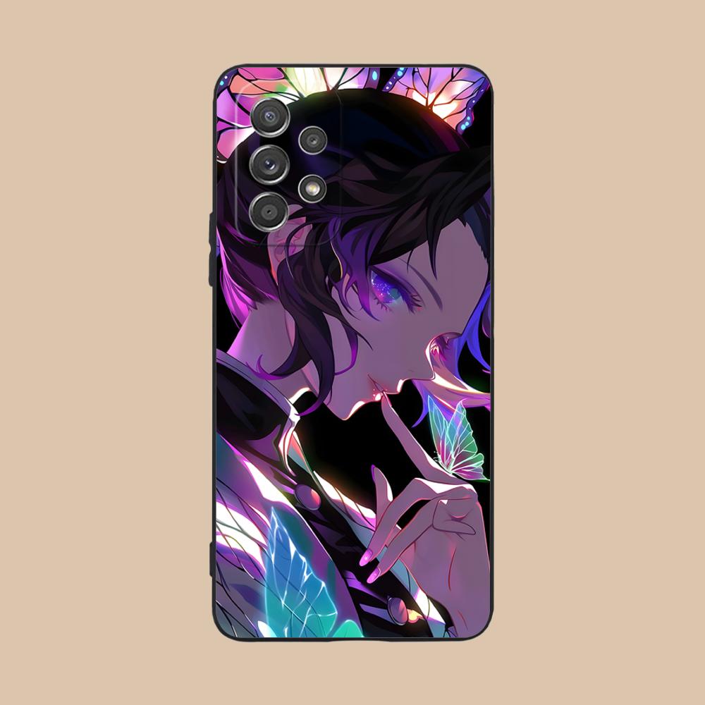 Demon Slayer Shinobu Kocho Phone Case for Samsung Galaxy A73 72 71 70 56 55 54 53 52 36 35 34 23 16 15 5G Colour Protective