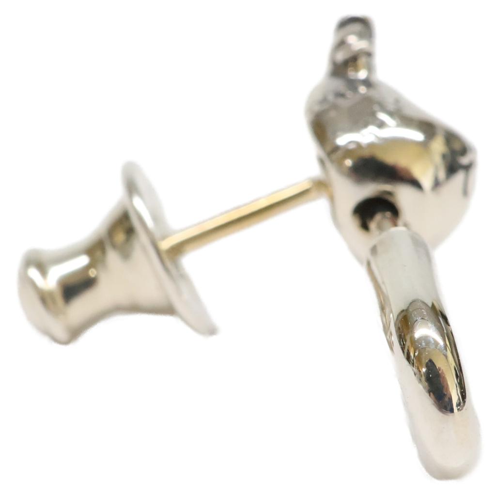 JustinDavis [Excellent Condition] SEJ866 2 925 SICK BOY/SAFETY PIN Bear Face Safety Pin Motif Single Ear earring Silver oxidized finishUsed