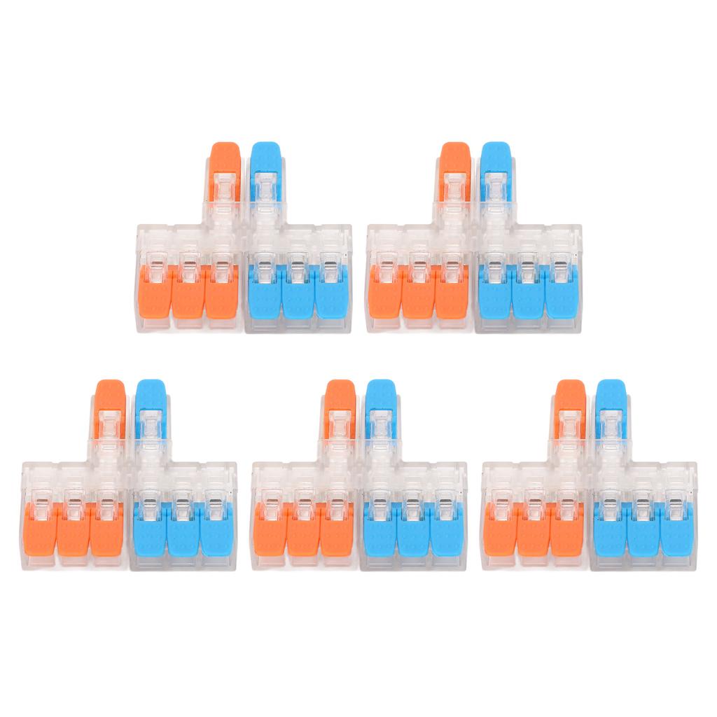 5 шт. 2 в 6 выходов Проводной соединитель Медный контакт 0,5 до 6 мм² Соединитель для проводников для моторного оборудования 41 А 450 В