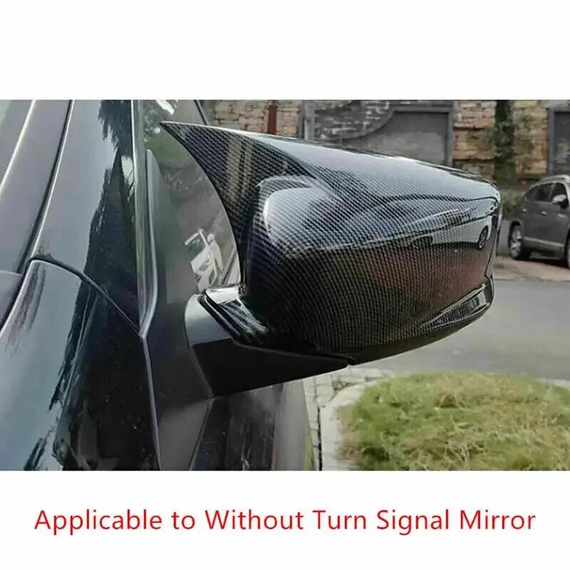 For Acura ILX 2013-2024 Car Sticker Rearview Side Mirror Cover Wing Cap Exterior Door Rear View Case Trim Carbon Fiber Look ABS