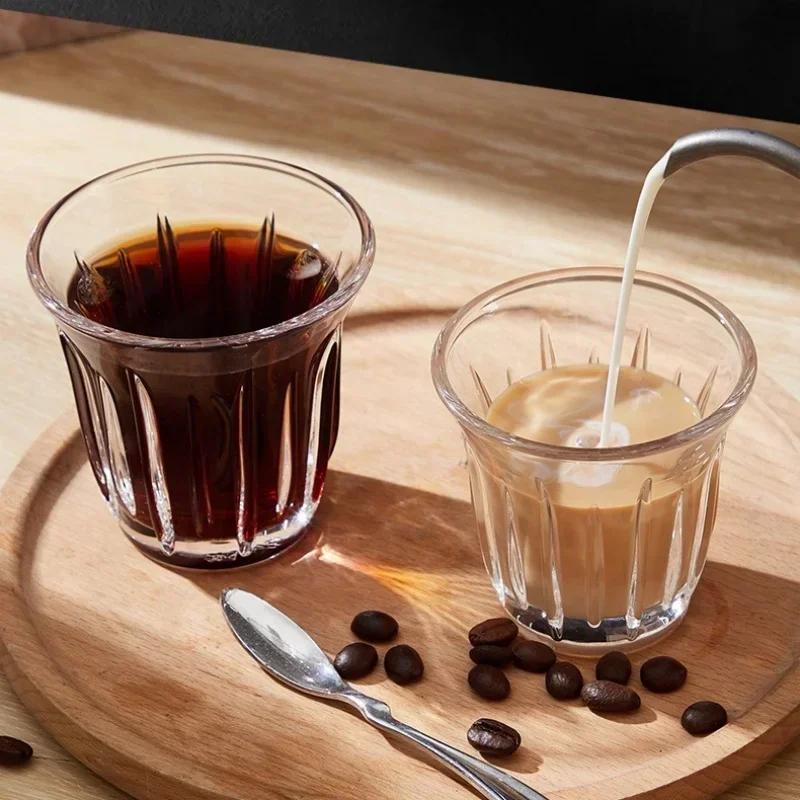 Transparent Tempered Glass Coffee Cup High Temperature Resistant Espresso Cappuccino Juice Cocktail Cup Barista Glassware